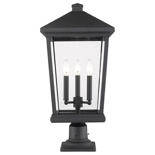 Beacon Black Post Light by Z-Lite