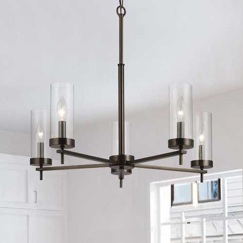 Zire Brushed Oil Rubbed Bronze Chandelier by Visual Comfort Studio