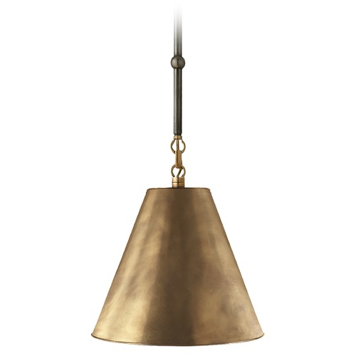 Thomas OBrien Goodman Pendant in Bronze & Brass by Visual Comfort Signature