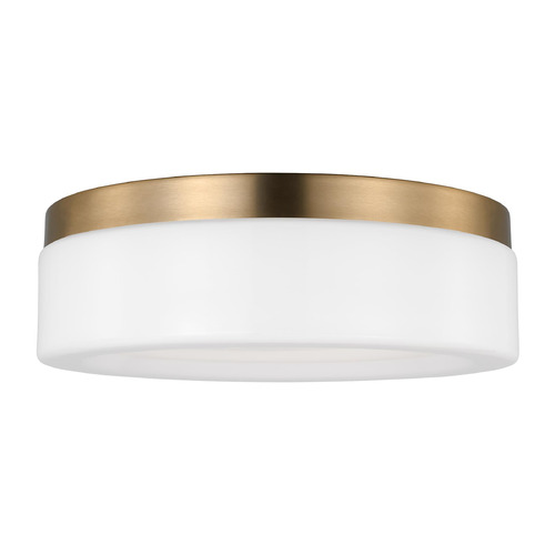 Rhett 12-Inch Satin Brass LED Flush Mount by Generation Lighting
