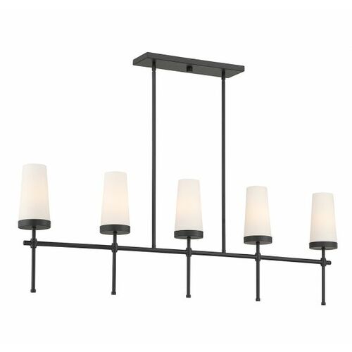 Savoy House Haynes 5-Light Linear Chandelier in Matte Black by Savoy House 1-2803-5-89