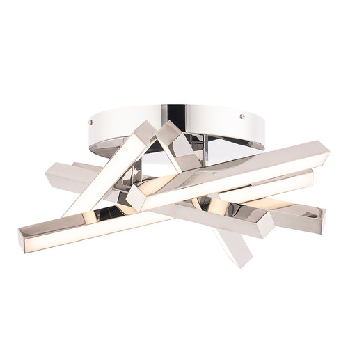 Parallax 16-Inch 3000K LED Flush Mount in Chrome by WAC Lighting