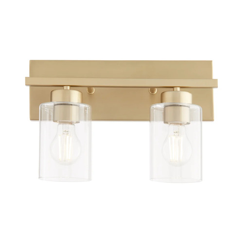 Carter 2-Light Bath Light in Aged Brass by Quorum Lighting