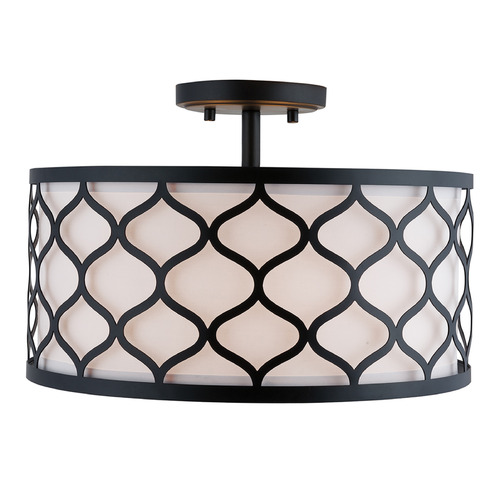 Capital Lighting Felicia 3-Light Semi-Flush Mount in Matte Black by Capital Lighting 9D305A