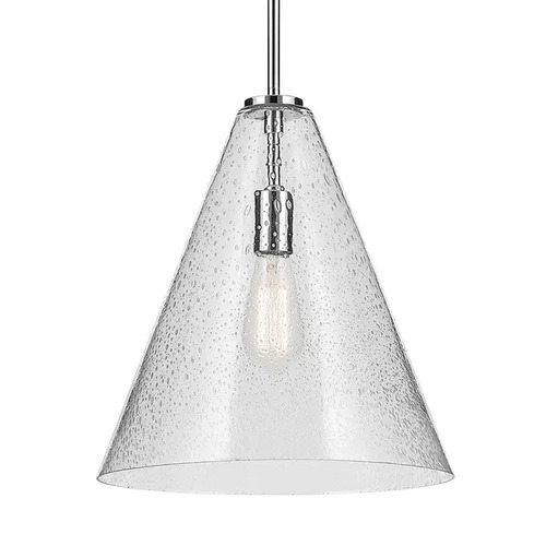 Kichler Lighting Everly Chrome Pendant Light with Conical Shade