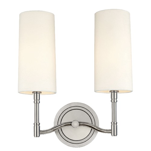 Dillon Double Wall Sconce in Polished Nickel by Hudson Valley Lighting