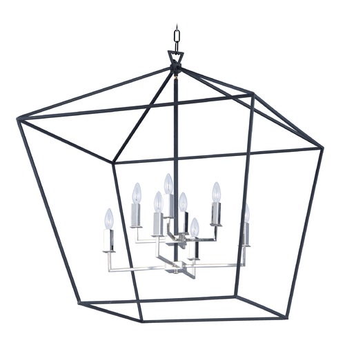 Maxim Lighting Maxim Lighting Abode Black / Polished Nickel Pendant Light 25154TXBPN