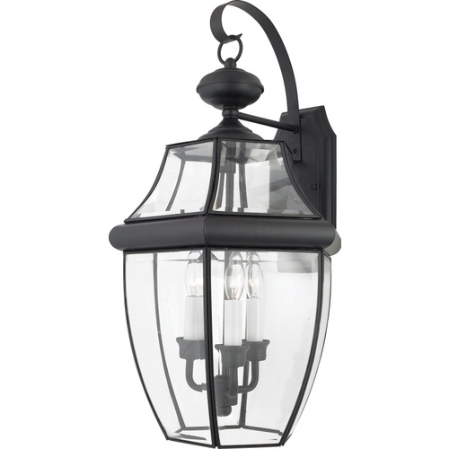 Newbury Outdoor Wall Light in Mystic Black by Quoizel Lighting