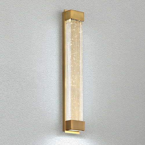 Modern Forms by WAC Lighting Tower 20-Inch LED Sconce in Aged Brass 3500K by Modern Forms WS-58820-AB