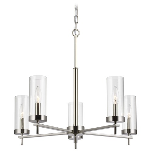 Zire Brushed Nickel Chandelier by Visual Comfort Studio