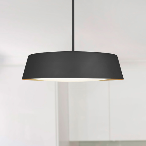 Visual Comfort Studio Collection ED Ellen-DeGeneres Asher 19-Inch Midnight Black Pendant by Visual Comfort Studio EP1055MBK