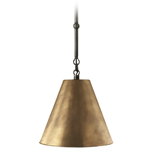 Thomas OBrien Goodman Pendant in Bronze by Visual Comfort Signature