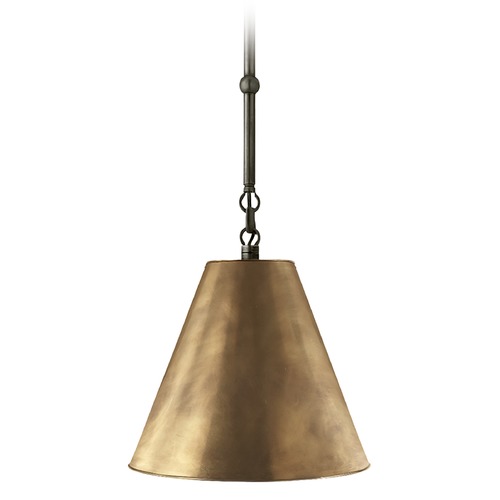 Visual Comfort Signature Collection Thomas OBrien Goodman Pendant in Bronze by Visual Comfort Signature TOB5089BZHAB