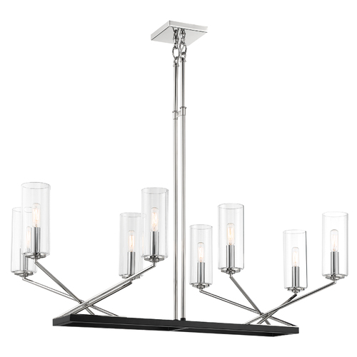 Highland Crossing 8-Lt Linear Light in Nickel & Coal by Minka Lavery