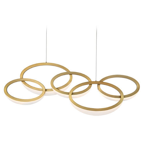 Modern Forms by WAC Lighting Orion Aged Brass LED Pendant by Modern Forms PD-56246-AB
