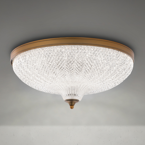 Roma Aged Brass LED Flushmount Light by Schonbek Lighting