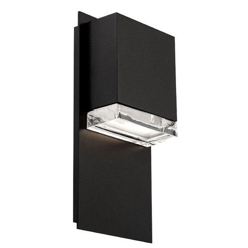 Modern Forms by WAC Lighting Modern Forms Draped Black LED Outdoor Wall Light WS-W60412-30-BK