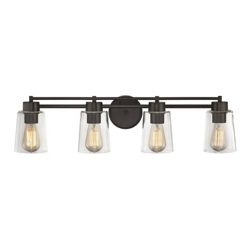 Design Classics Lighting Bronze Bathroom Light 704-220 GL1027-CLR