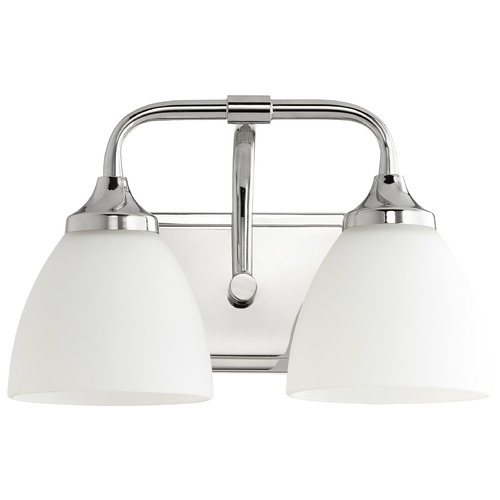 Quorum Lighting Enclave Polished Nickel Bathroom Light by Quorum Lighting 5059-2-62