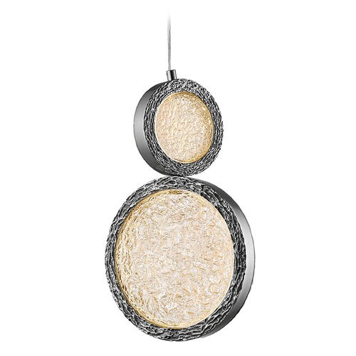 Bottega 16-Inch High Polished Nickel LED Pendant by Avenue Lighting