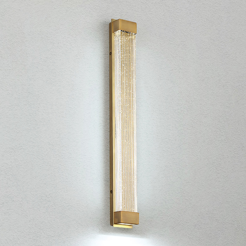 Tower 27-Inch LED Sconce in Aged Brass 3500K by Modern Forms
