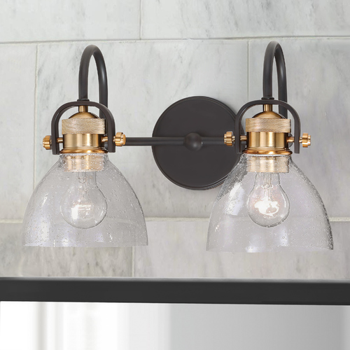 Minka Lavery Monico Bronze with Brass Bathroom Light by Minka Lavery 3362-416