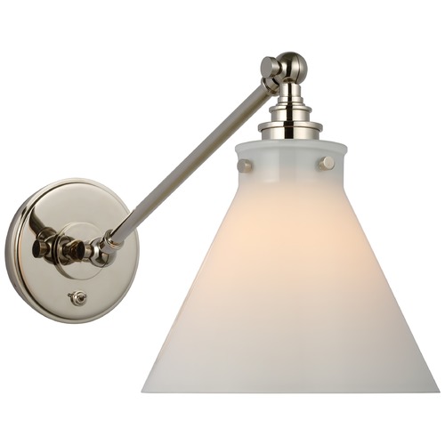 Visual Comfort Signature Collection Chapman & Myers Parkington Wall Light in Nickel by Visual Comfort Signature CHD2525PNWG