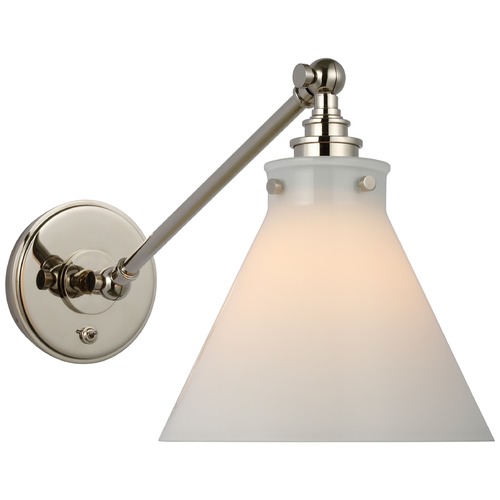 Chapman & Myers Parkington Wall Light in Nickel by Visual Comfort Signature