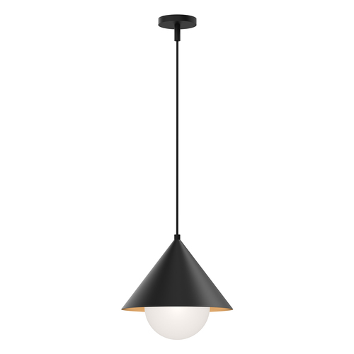 Alora Lighting Remy Matte Black Pendant Light with Globe Shade