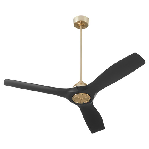 Oxygen Avalon Aged Brass Ceiling Fan Without Light