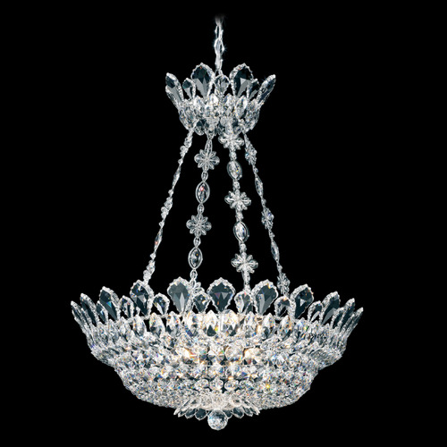 Schonbek Worldwide Lighting Trilliane Polished Stainless Steel Pendant Light with Bowl / Dome Shade