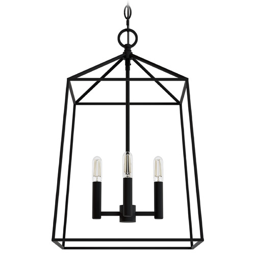 Hunter Fan Company Hunter Fan Company Fair Oaks Matte Black Pendant Light 13095