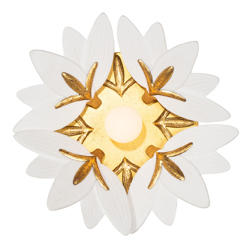 Kalco Lighting Bloom Oxidized Gold Leaf Sconce