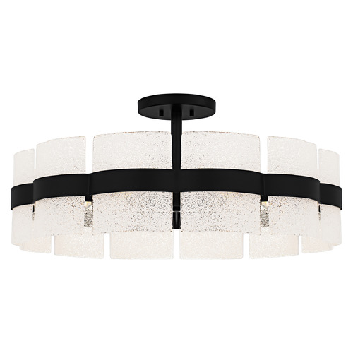 Quoizel Lighting Sweeney Matte Black Semi-Flushmount Light