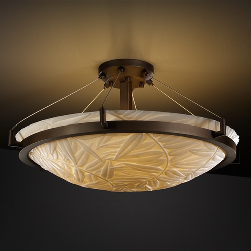 Justice Design Group Justice Design Group Porcelina Collection Semi-Flushmount Light PNA-9682-35-BMBO-DBRZ