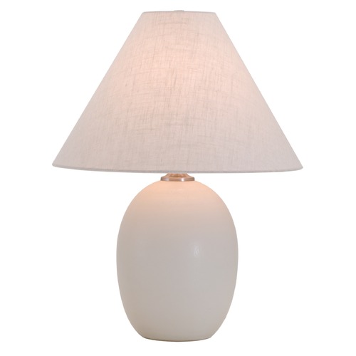 Scatchard Stoneware White Matte Table Lamp by House of Troy Lighting
