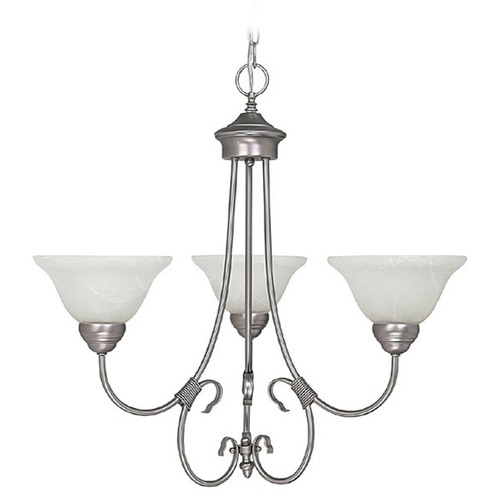 Hometown 24-Inch Matte Nickel Chandelier by HomePlace by Capital Lighting