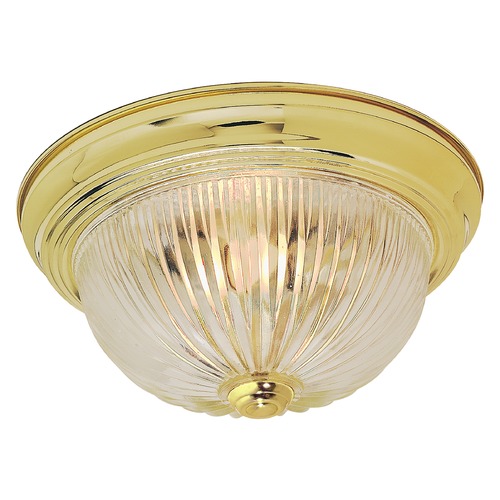 Polished Brass Flush Mount by Nuvo Lighting