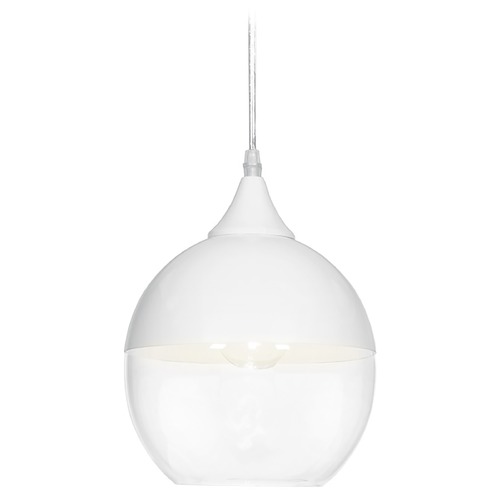 Sonoma Ave. 9.80-Inch Hand-Blown Pendant in Brushed Brass by Avenue Lighting