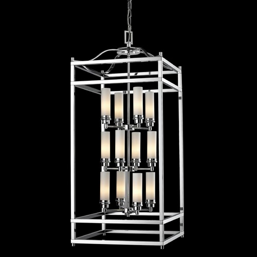 Z-Lite Z-Lite Altadore Chrome Pendant Light with Cylindrical Shade 180-12