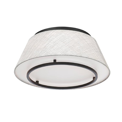 Hailey 16-Inch LED Flush Mount in Black by WAC Lighting