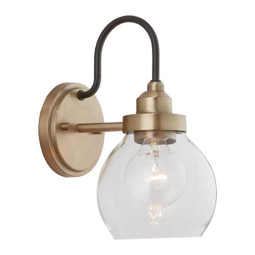 Capital Lighting Daphne Wall Sconce in Aged Brass & Black by Capital Lighting 9D320A