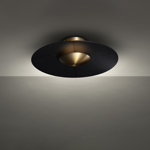 Modern Forms by WAC Lighting Modern Forms Brody Black & Aged Brass LED Flushmount Light FM-88422-BK/AB