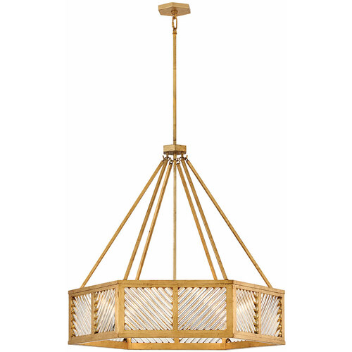 Hinkley Sura 35-Inch Chandelier in Distressed Brass by Hinkley Lighting 47466DA