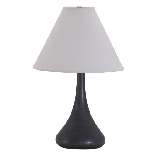 Scatchard Stoneware Black Matte Table Lamp by House of Troy Lighting