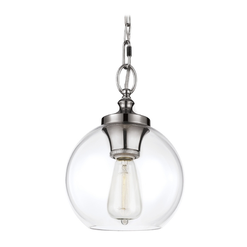 Tabby Pendant in Polished Nickel by Visual Comfort Studio