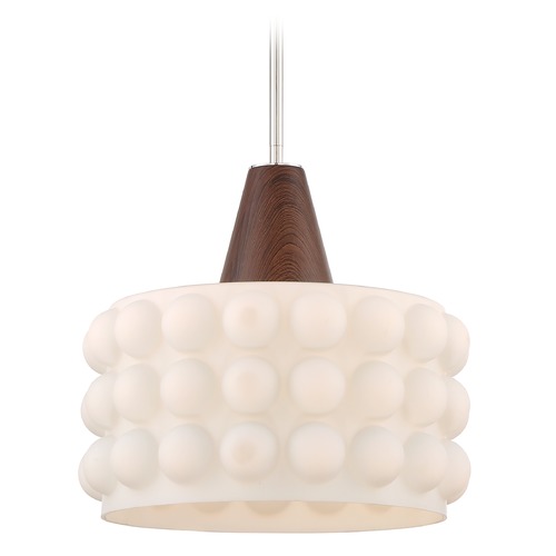 Craftmade Lighting Craftmade Polished Nickel Pendant with White Frosted Shade P852PLN1
