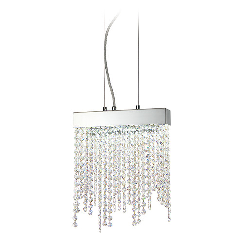 Rossi 10-Inch LED Rectangular Pendant in Chrome by Eurofase Lighting