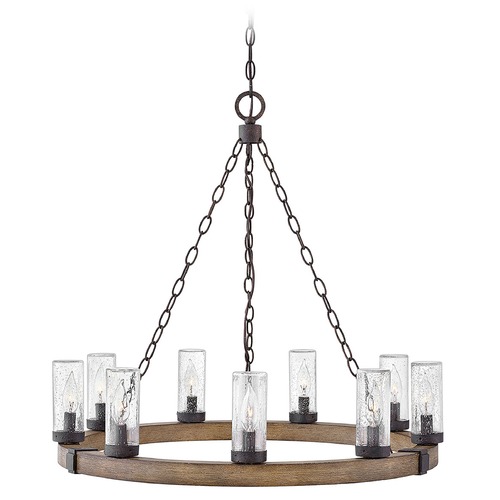 Hinkley Sawyer 12V Outdoor Chandelier in Sequoia & Rust by Hinkley Lighting 29208SQ-LV