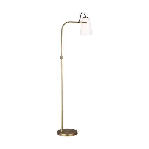 Visual Comfort Studio Collection Lauren Ralph Lauren 57-Inch Hazel LED Floor Lamp in Time Worn Brass by Visual Comfort Studio LT1011TWB1